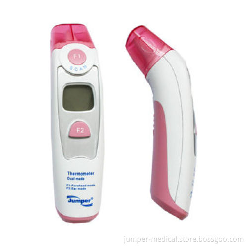 Dual-mode Infrared Thermometer, Forehead and Ear Mode, 20 Groups of Memories, LCD Display wit Alarm